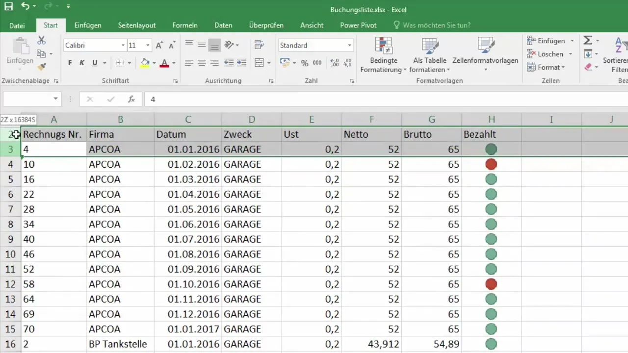 Ocultar e mostrar eficazmente colunas e linhas no Excel