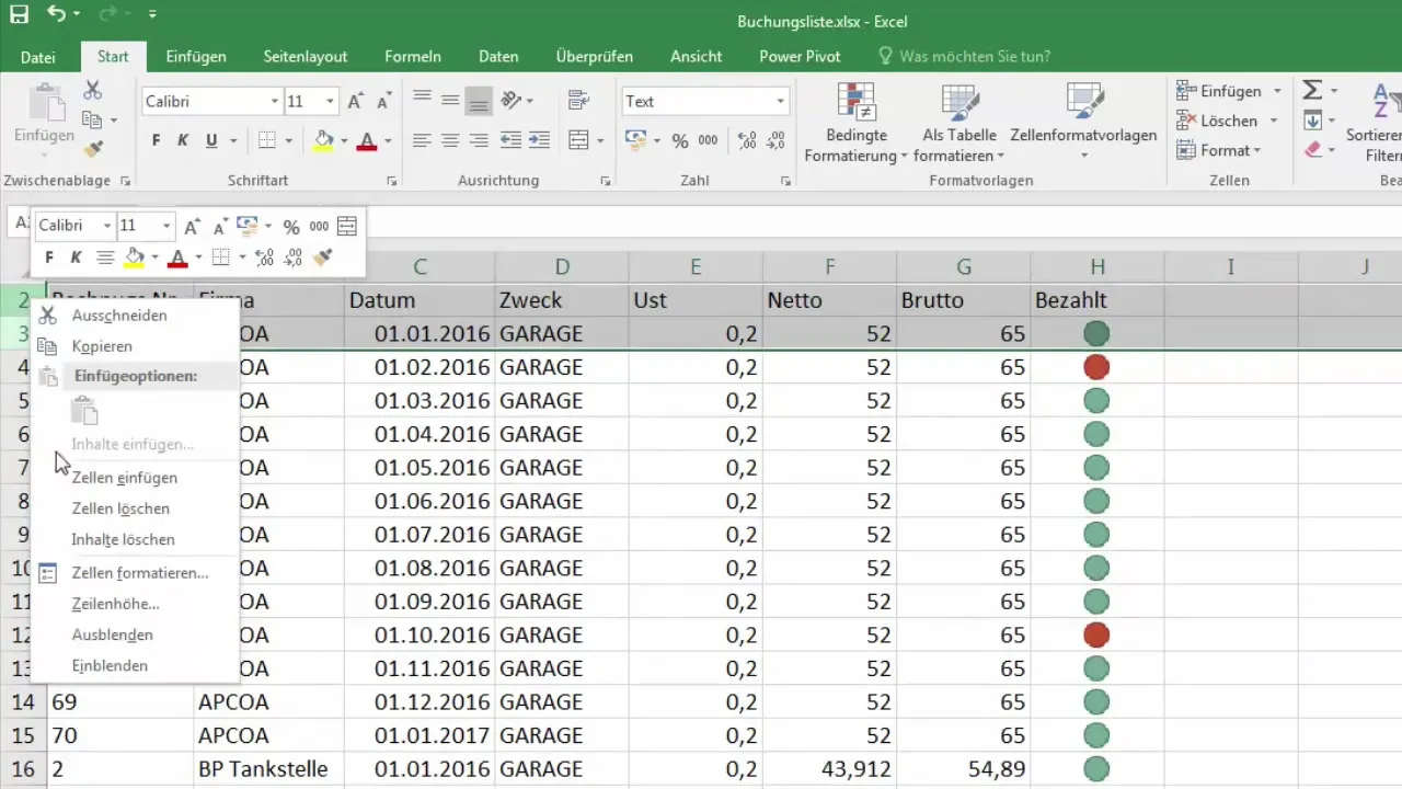 Ocultar e mostrar eficazmente colunas e linhas no Excel