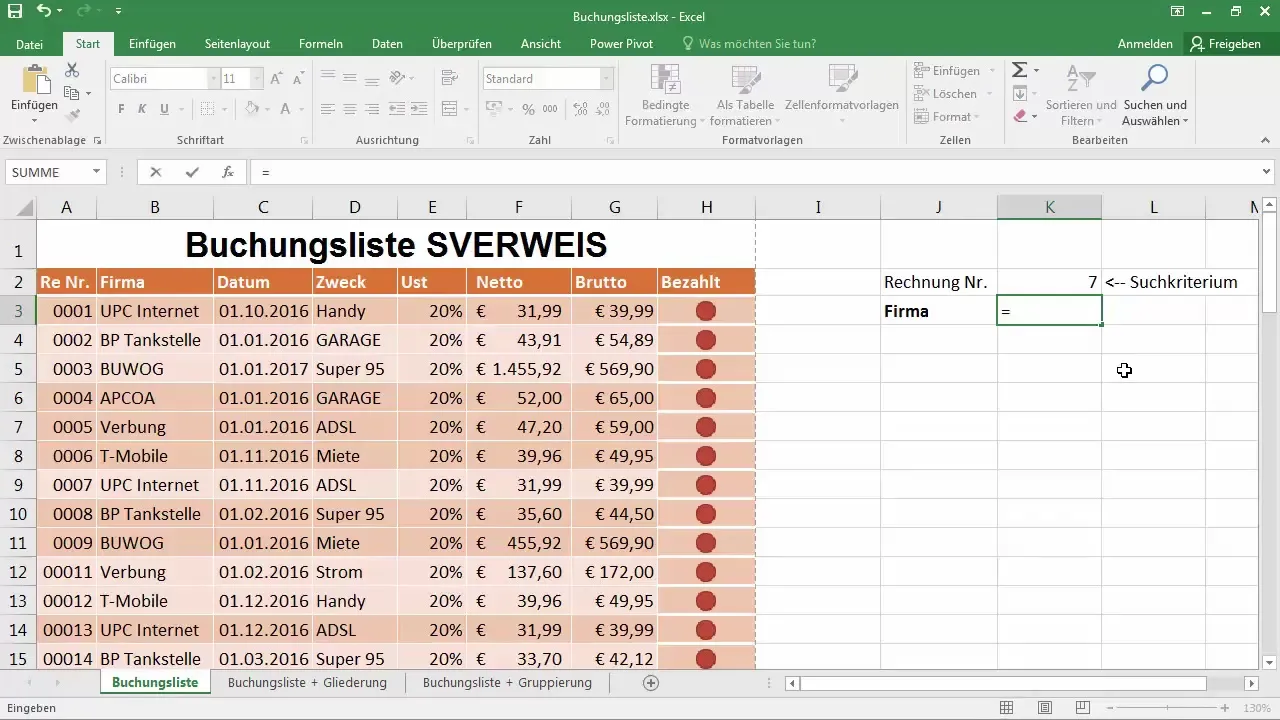 Use VLOOKUP in Excel for data research