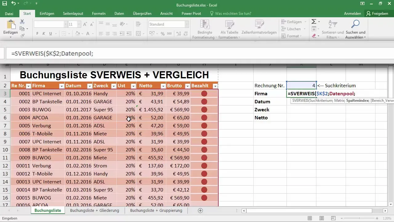 Dynamické vyhľadávanie VLOOKUP s POROVNANÍM v Exceli