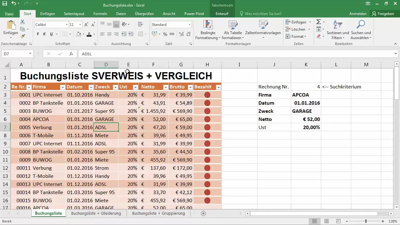 Dinaminė SVERWEIS paieška su COMPARE programoje "Excel