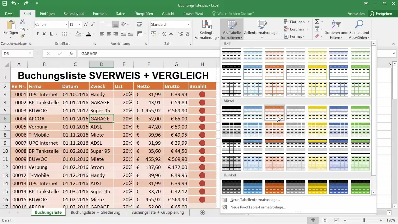 Pesquisa dinâmica SVERWEIS com COMPARE no Excel