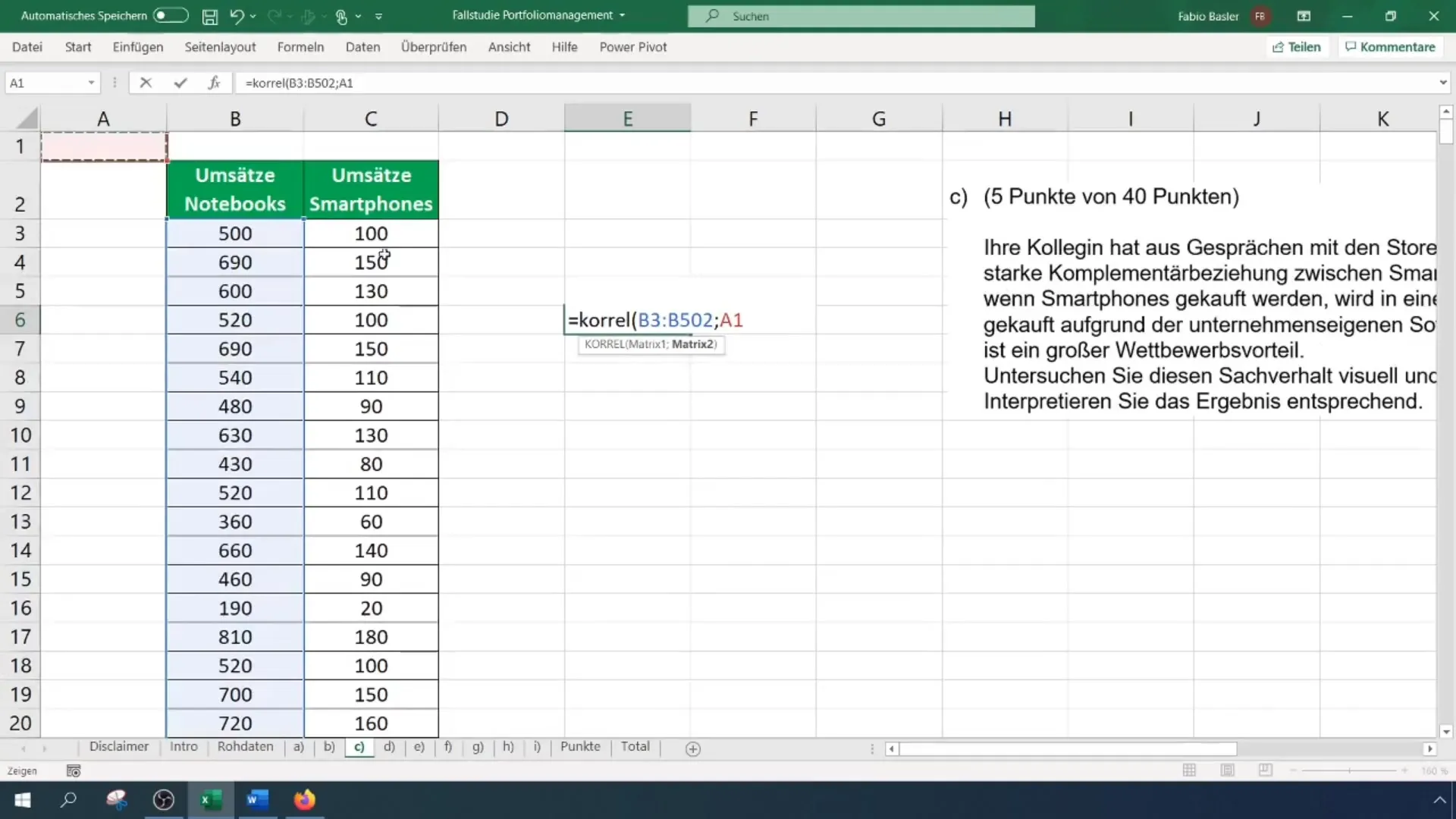 Analyse de données avec Excel pour des études de cas