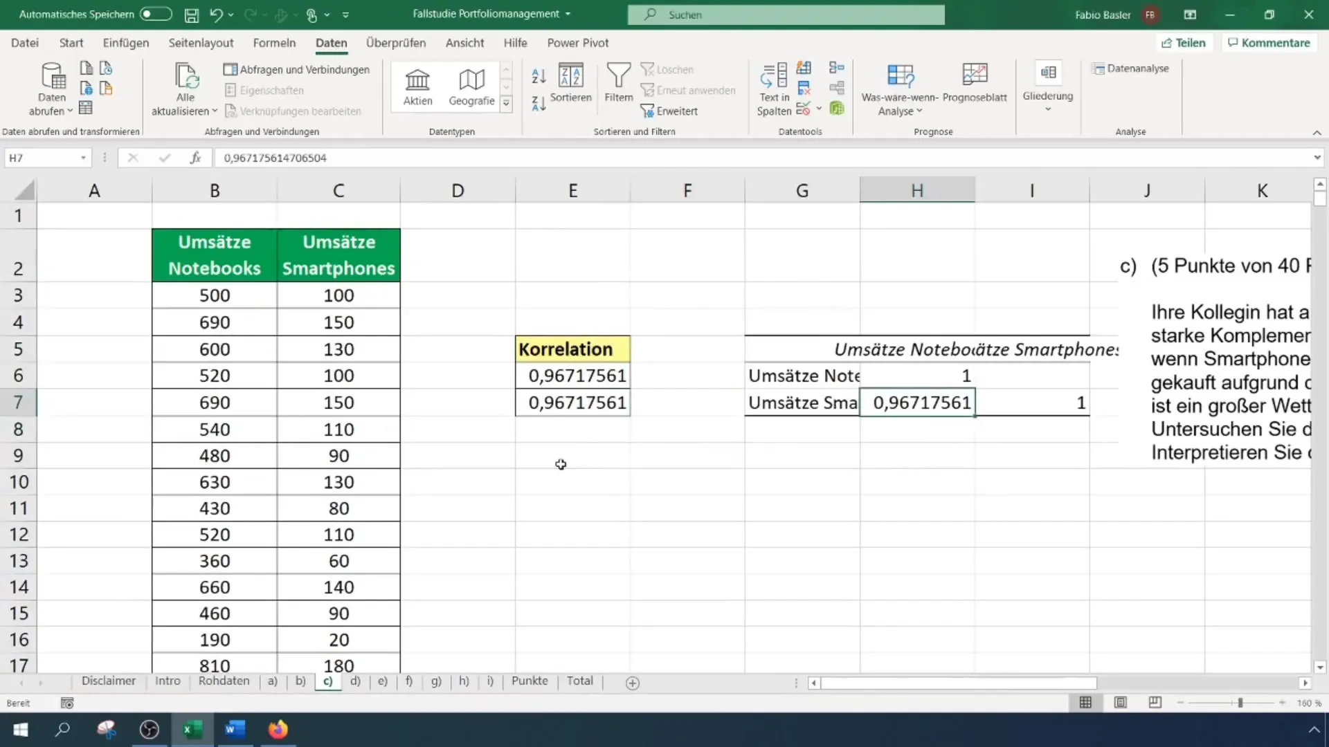 Analyse de données avec Excel pour études de cas