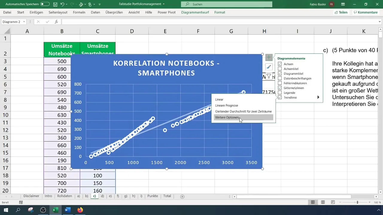 Analyse de corrélation et coefficient de Pearson dans Excel