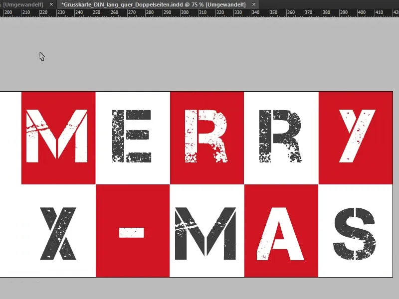 Tarjeta de felicitación navideña para clientes comerciales en InDesign