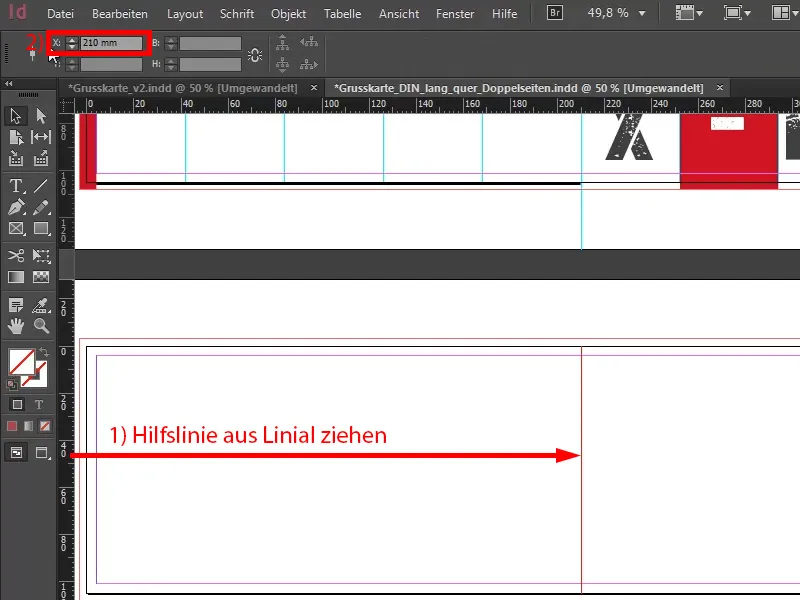 Carte de vœux de Noël pour les clients professionnels sur InDesign