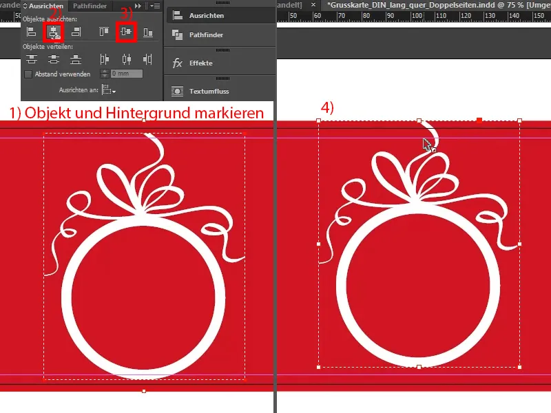 Carte de vœux de Noël aux clients professionnels sur InDesign