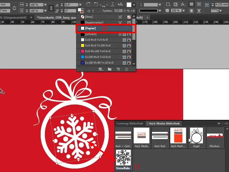 Kerstgroetkaart aan zakelijke klanten in InDesign