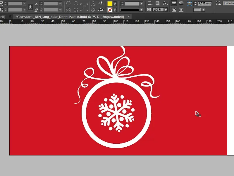 Kerstgroetkaart aan zakelijke klanten in InDesign.