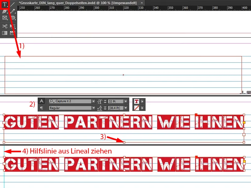 Коледна поздравителна картичка за бизнес клиенти в InDesign.