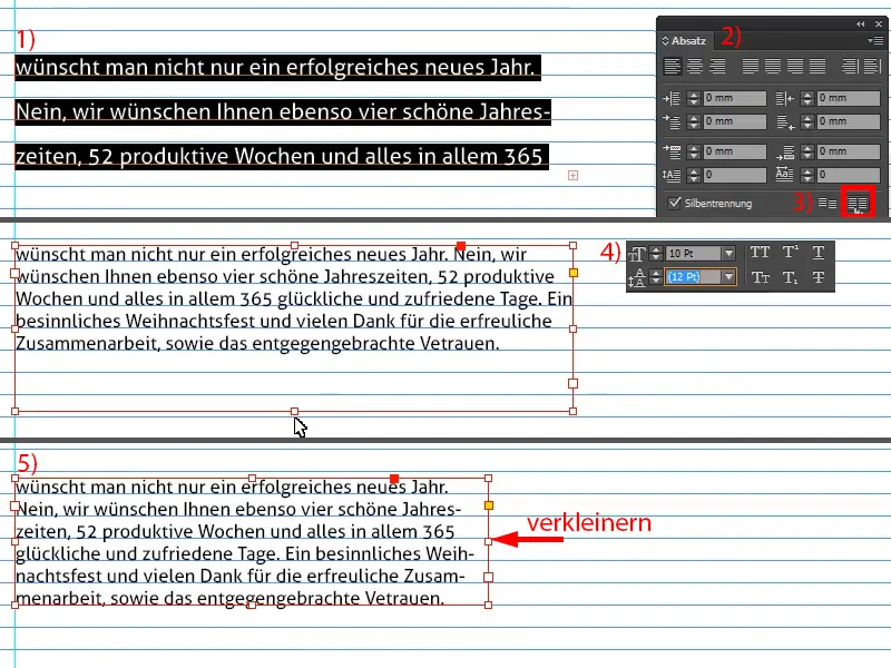 Carte de vœux de Noël pour les clients professionnels sur InDesign