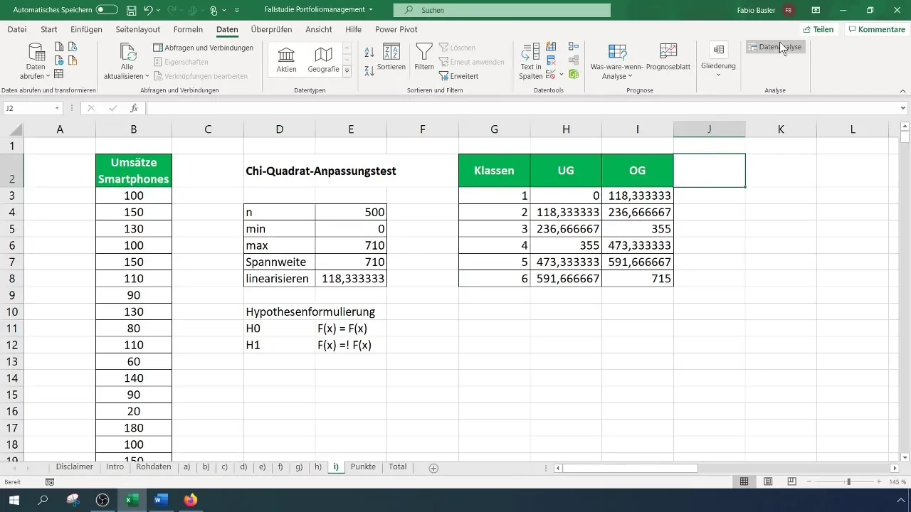 Chi-kvadrāta atbilstības tests normālajam sadalījumam ar Excel