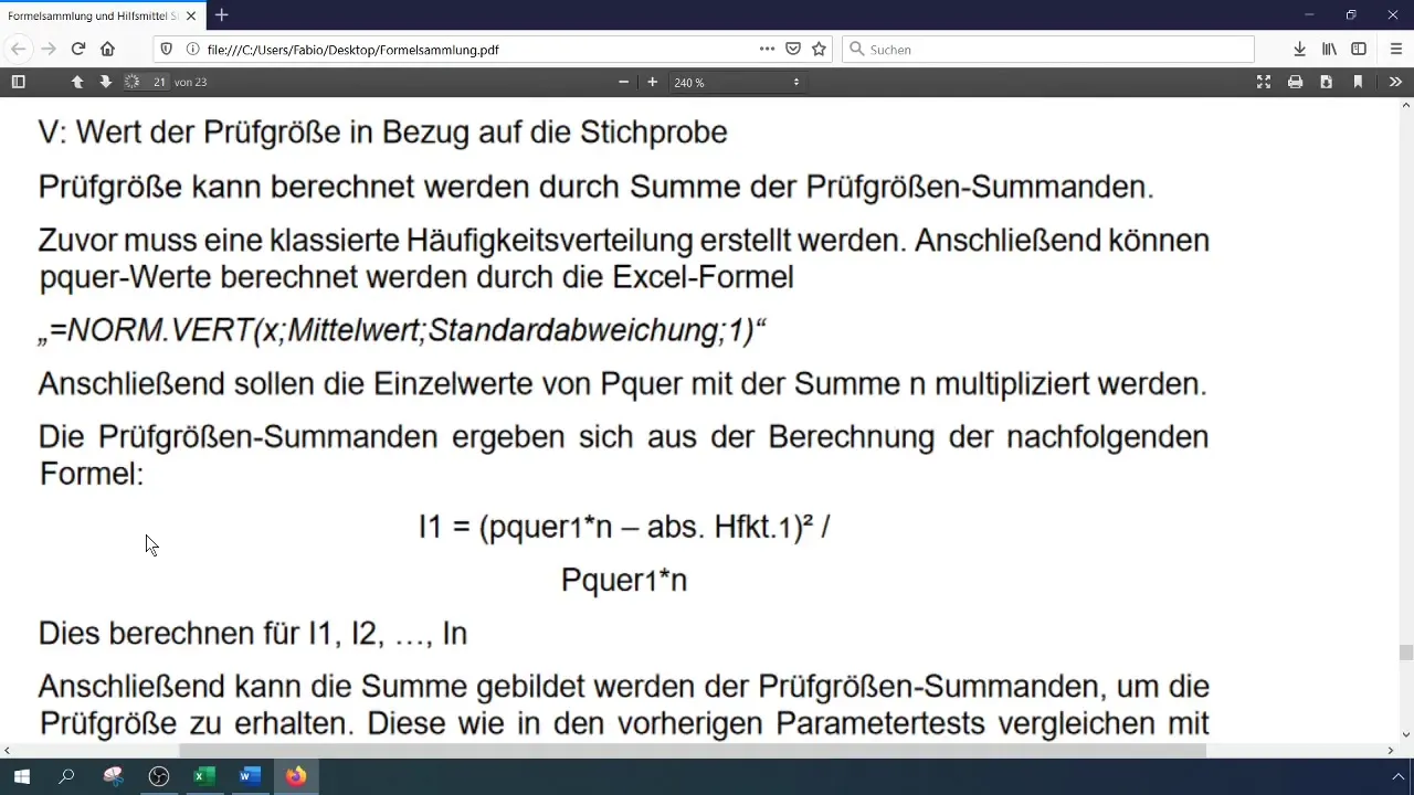 Test dobré shody na normální rozdělení chi-kvadrát s Excelem