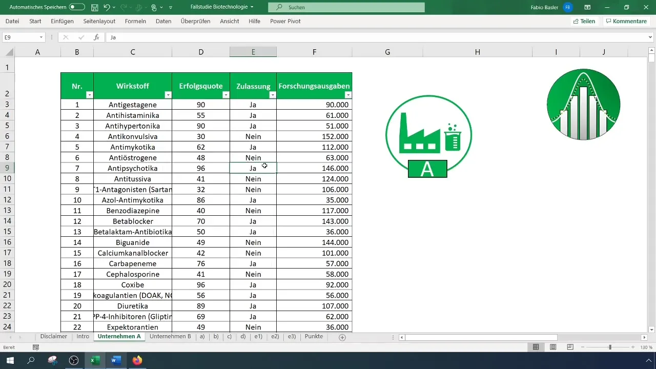 1-SP-test uitvoeren voor de percentage-waarde in Excel