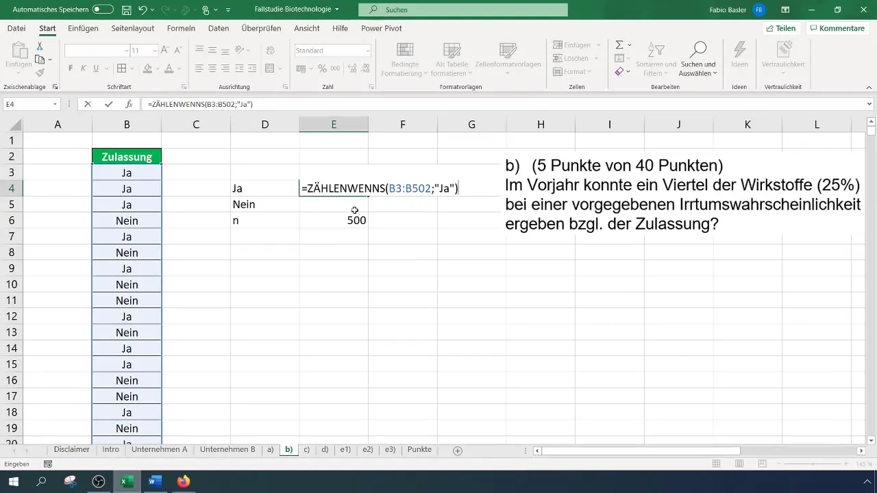 Een SP-test uitvoeren voor de aandeelwaarde in Excel