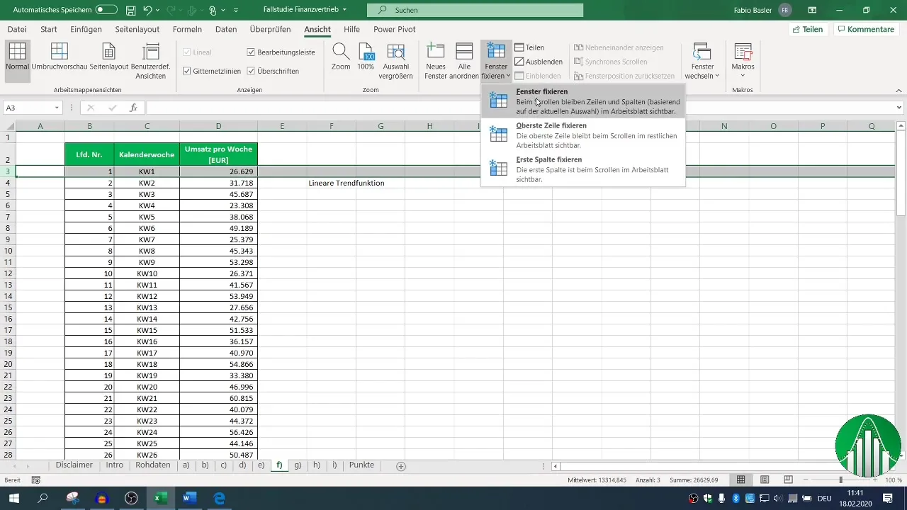 Pronóstico de valores de ventas en Excel