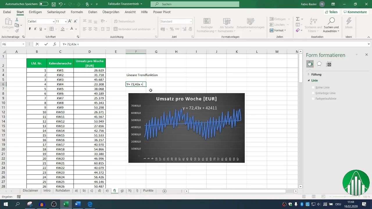 Pronóstico de valores de ventas en Excel