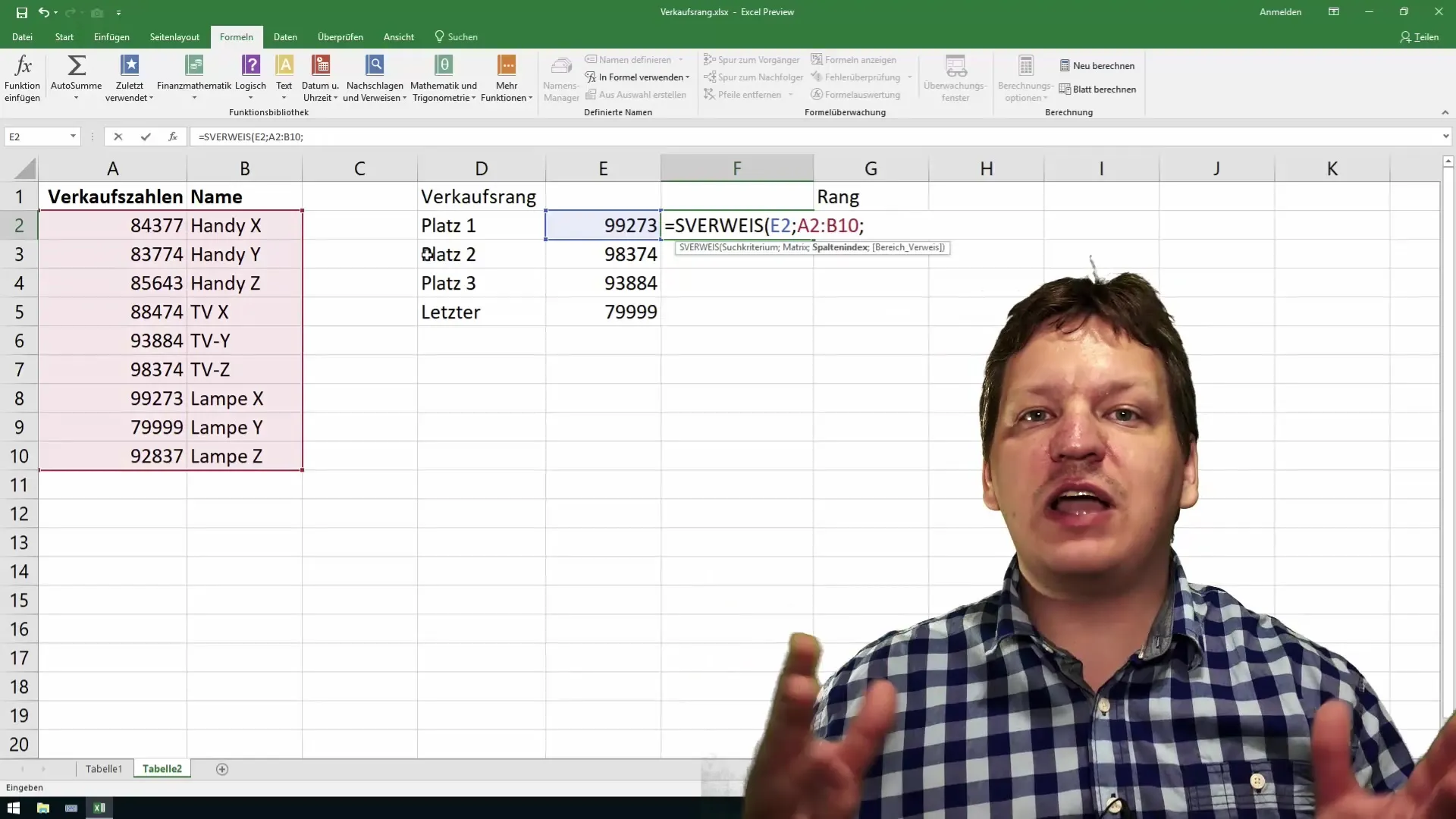 Use Excel efficiently for controlling and sales