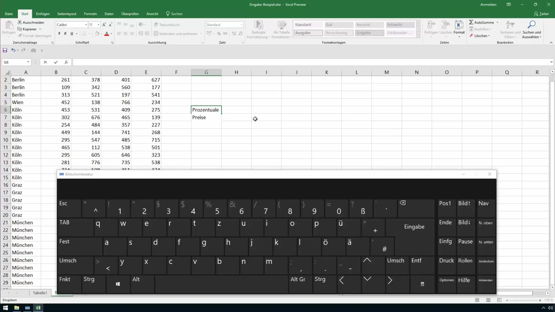 Effective data entry techniques in Excel