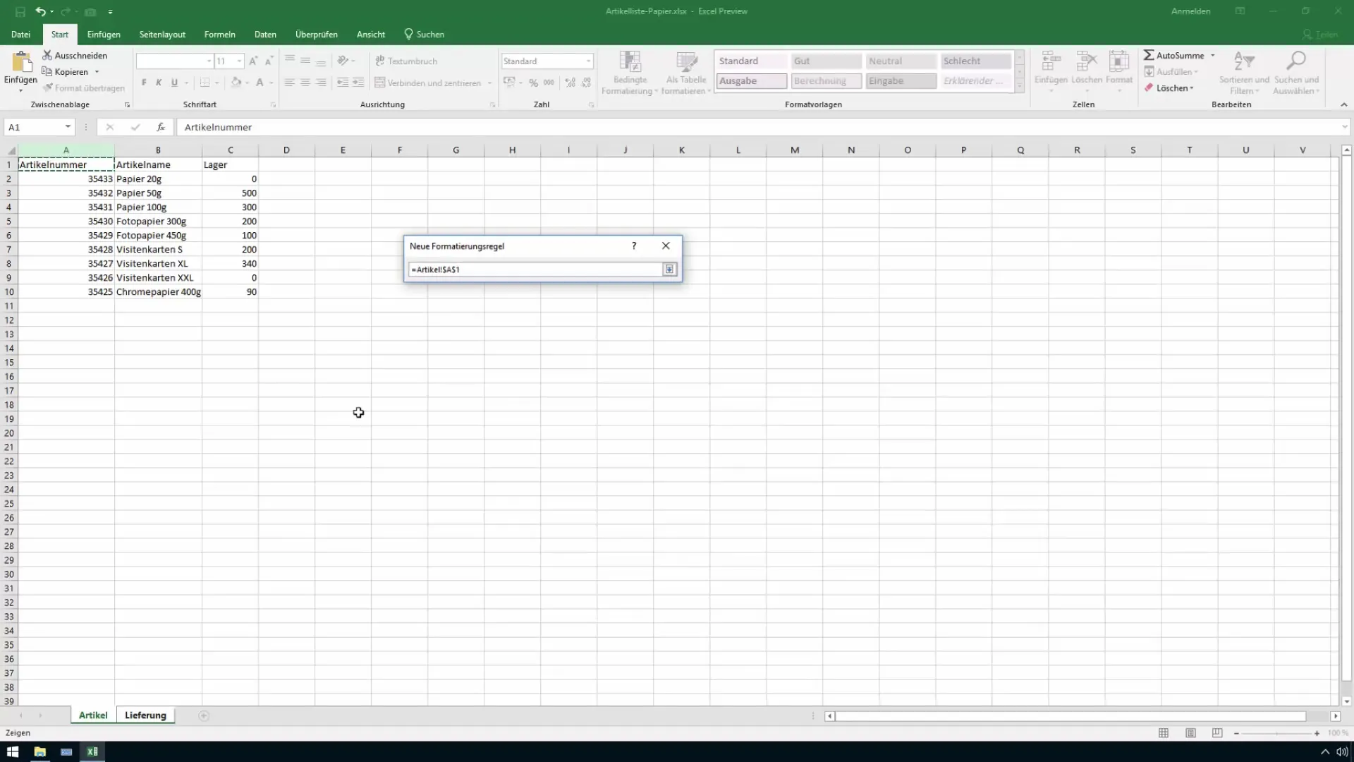 İki Excel tablosunun verimli karşılaştırılması