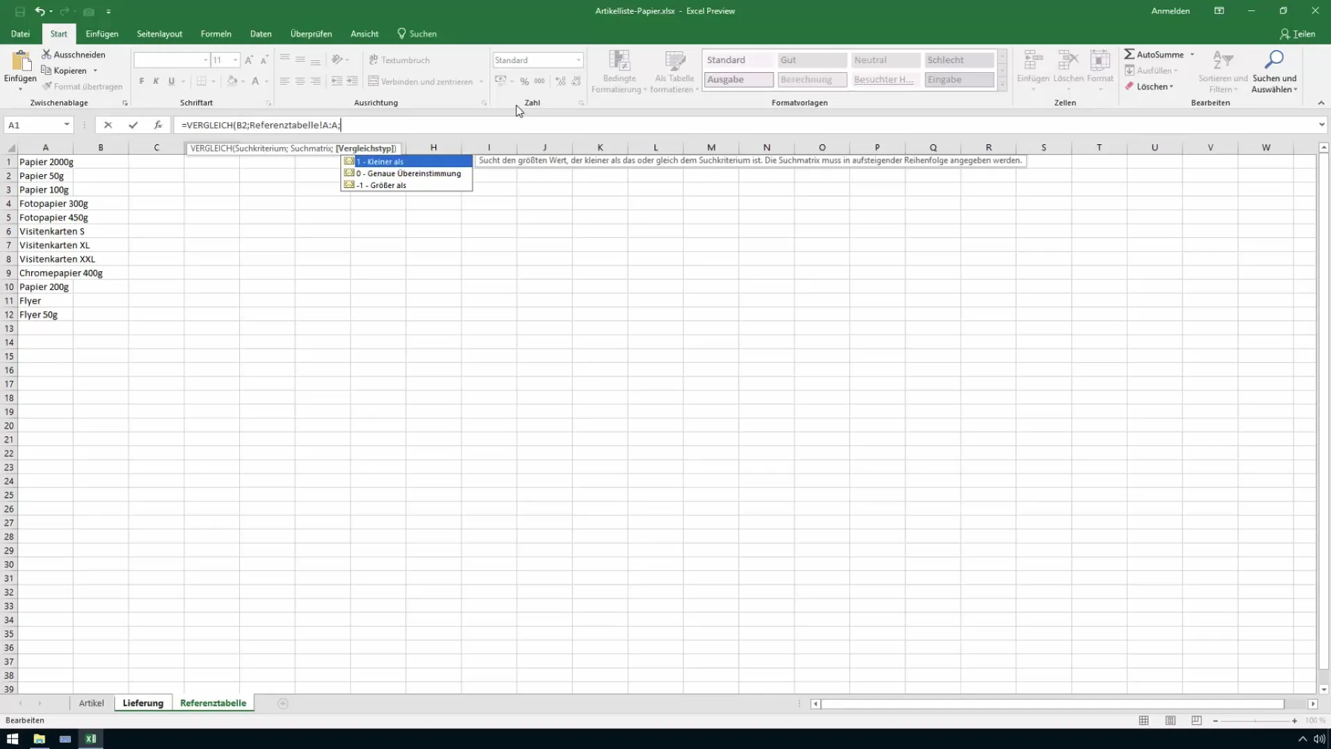 Waarden vergelijken in Excel - Stap-voor-stap handleiding