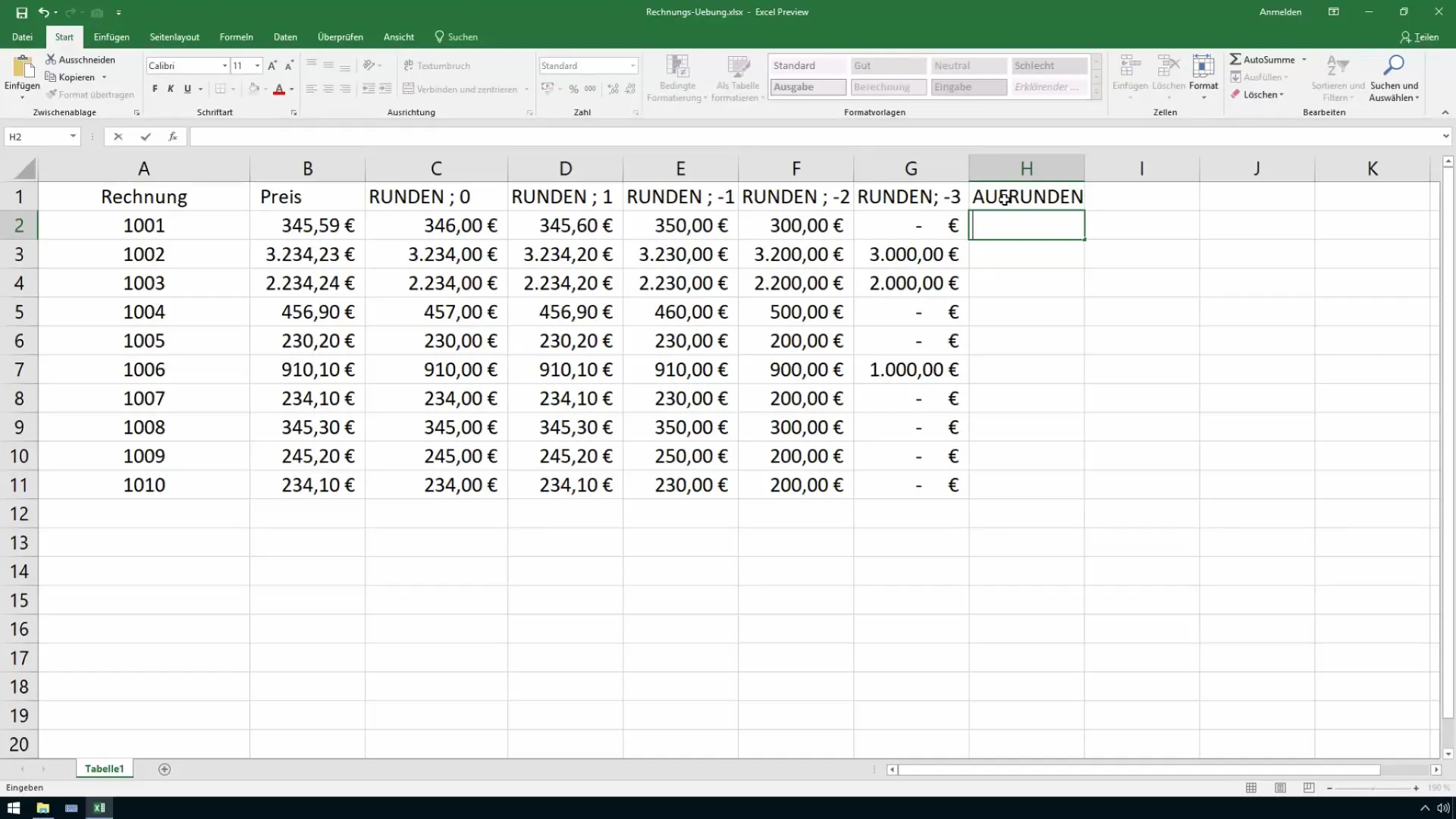 Commercial rounding in Excel made easy