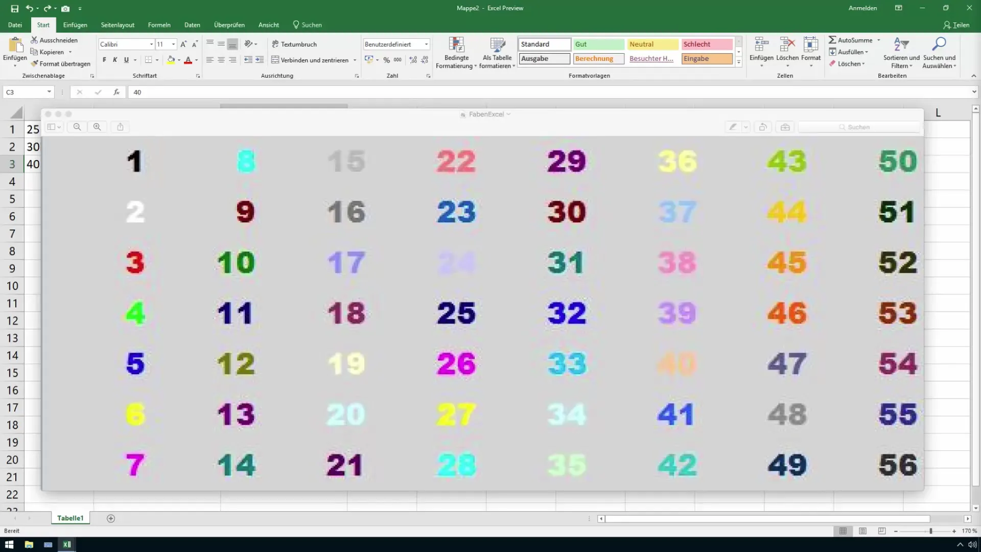 Memformat sel dalam Excel secara efektif dengan kode warna