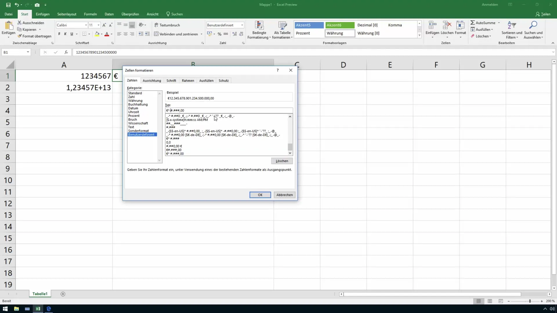 Excel'de büyük sayıları etkili bir şekilde biçimlendirin