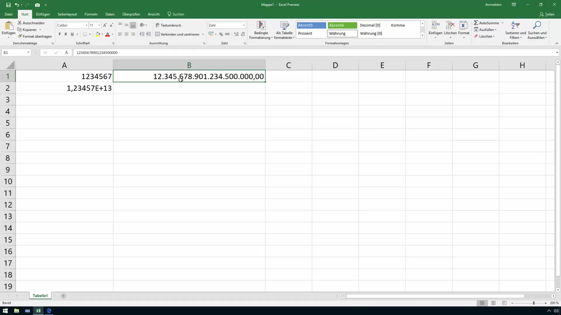 Excel'de büyük sayıları etkili bir şekilde biçimlendirin