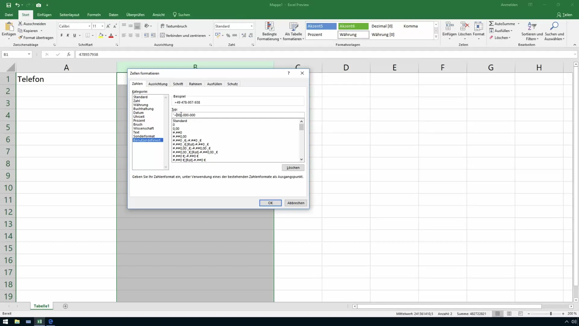 Insert leading zeros in Excel numbers