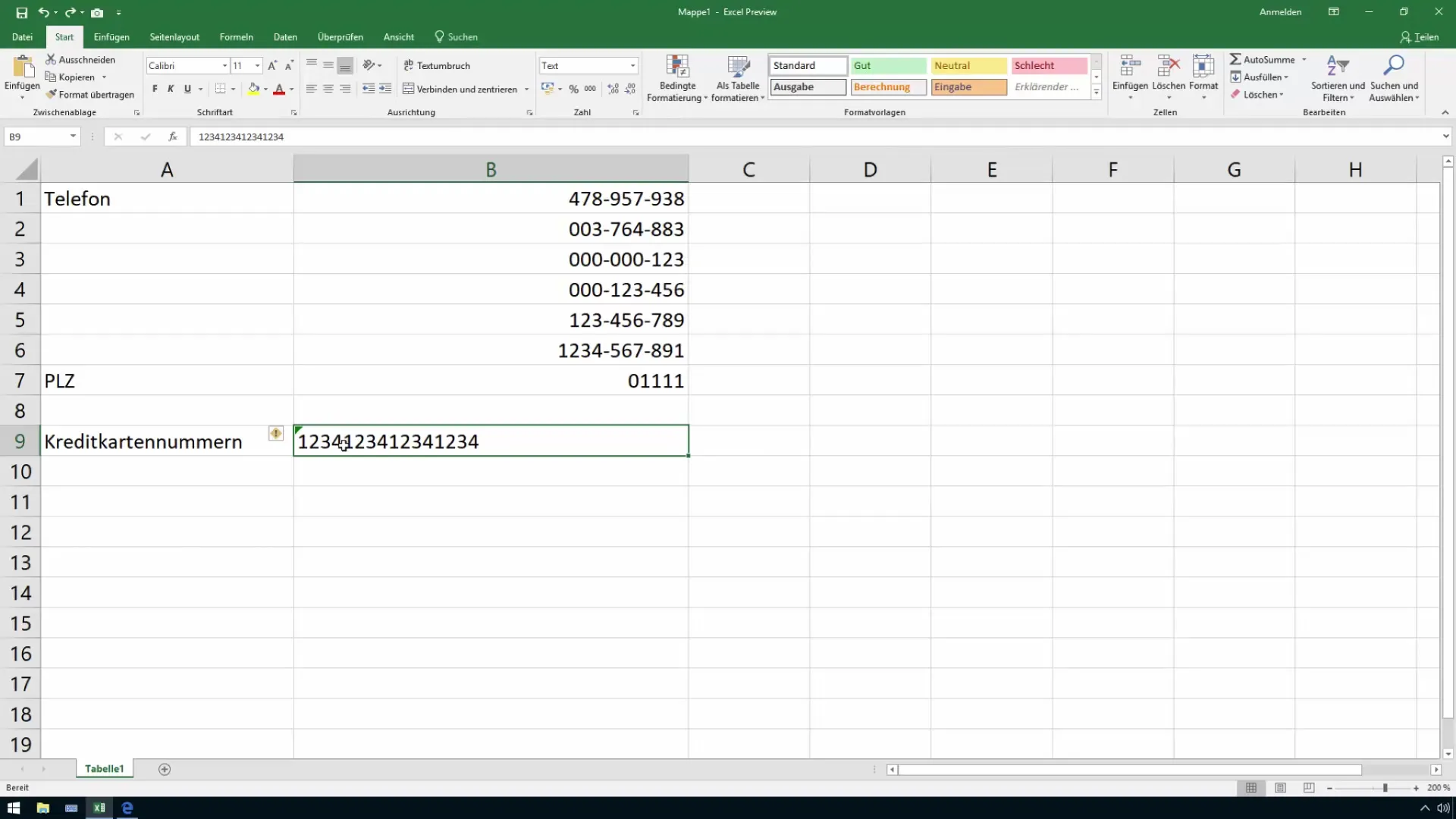 Excel ile sayıları parçalara ayırma