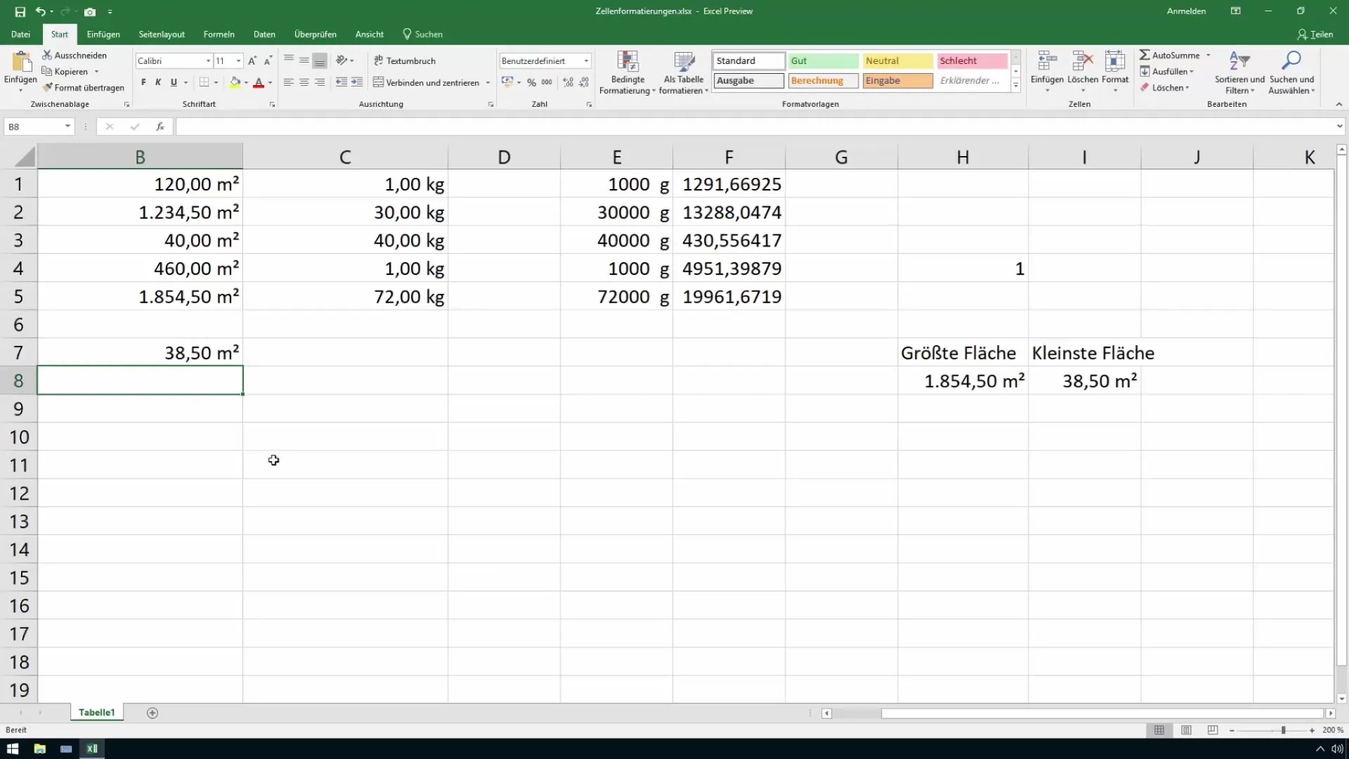 Trouver les valeurs maximales et minimales dans Excel