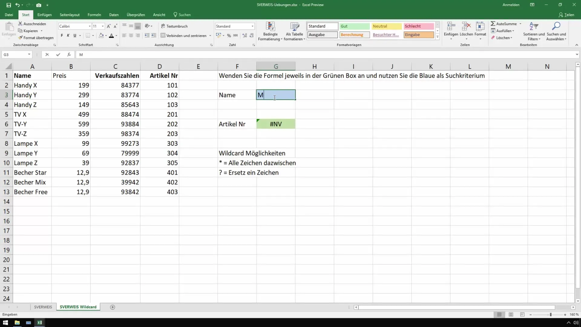 Optimalisatie van VERT.ZOEKEN in Excel met wildcards