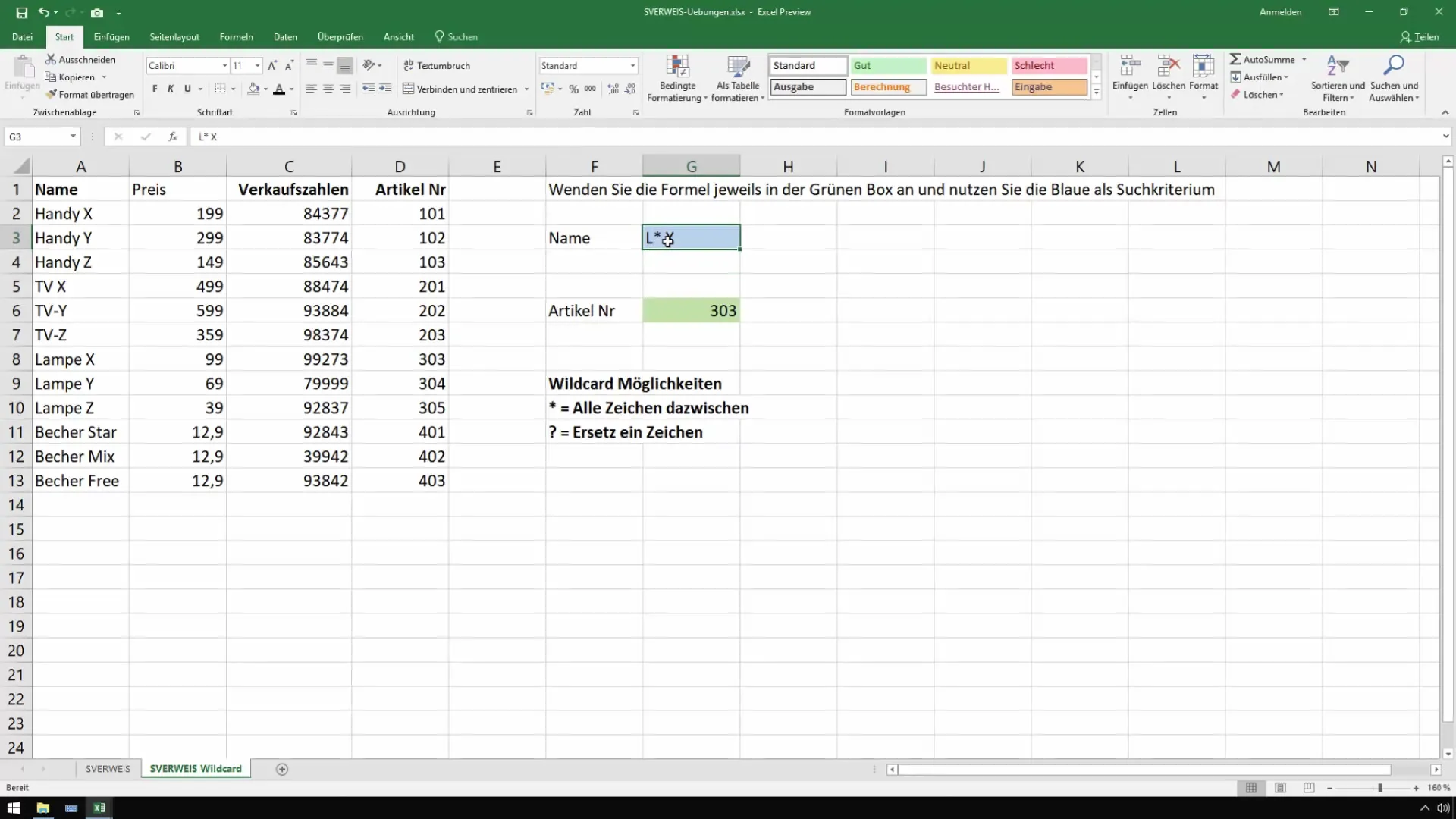 Optimalisatie van VERT.ZOEKEN met wildcards in Excel