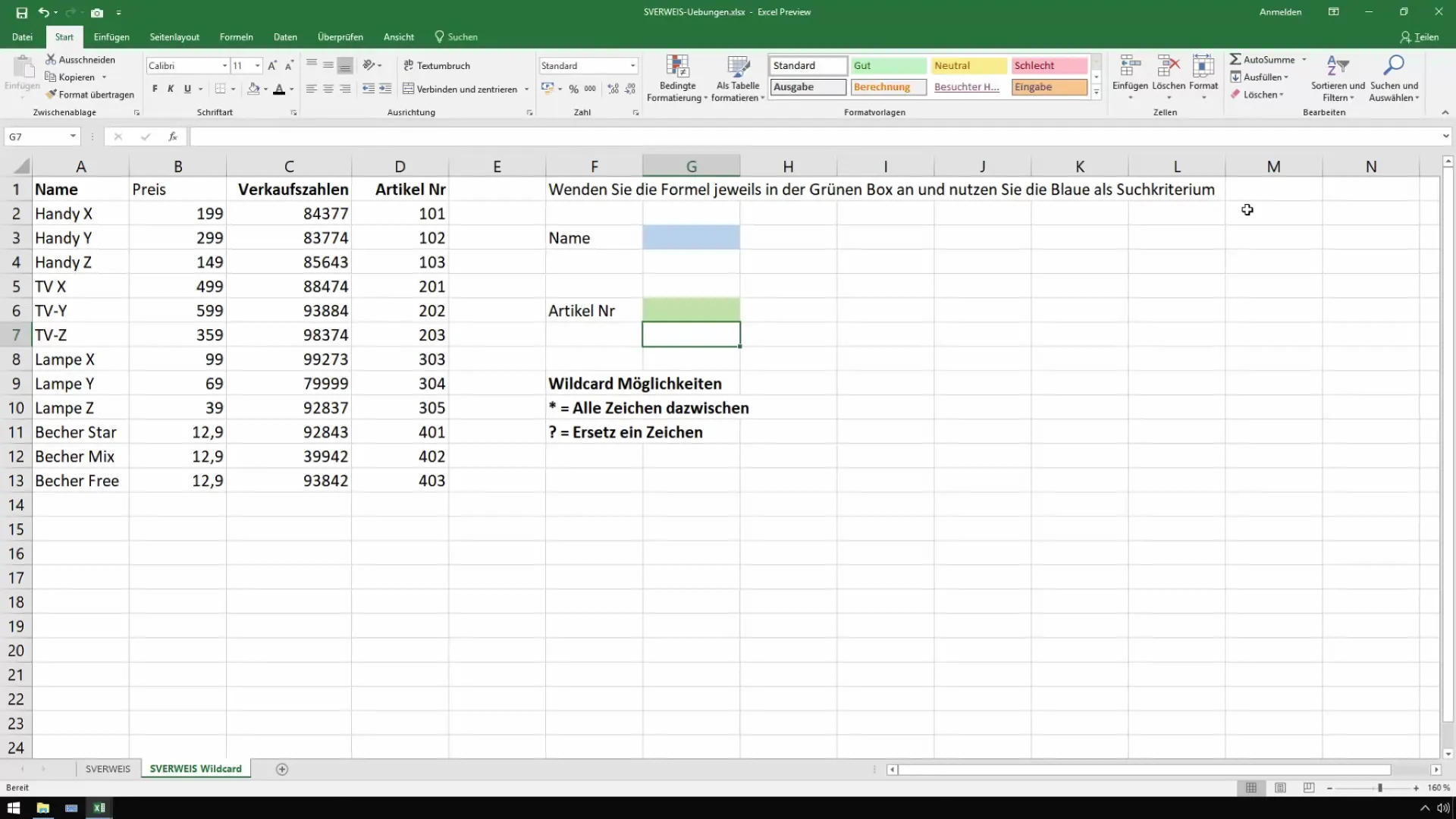 Optimalisatie van VERT.ZOEKEN in Excel met jokertekens