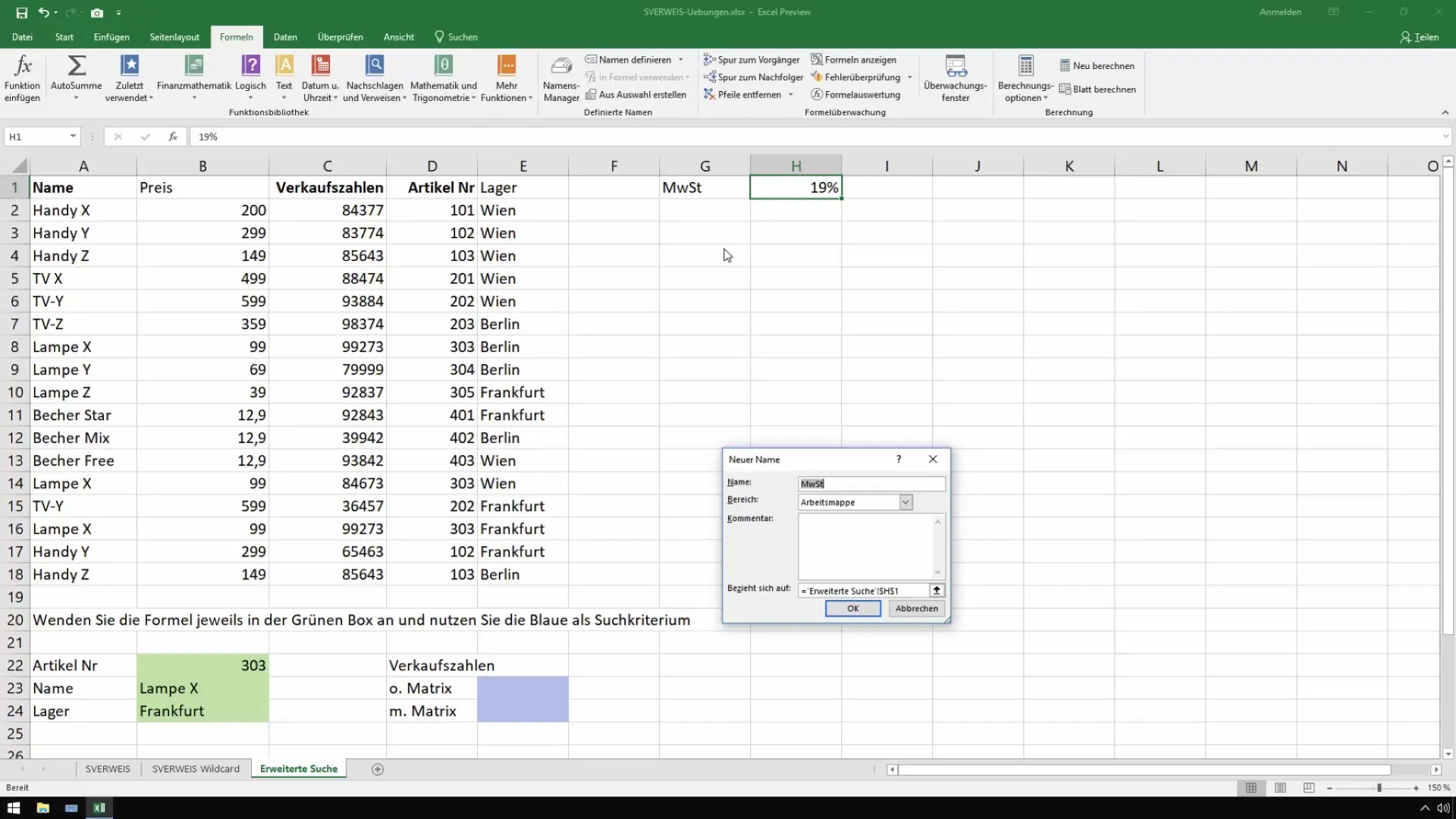 Utilisation efficace des noms pour les formules Excel