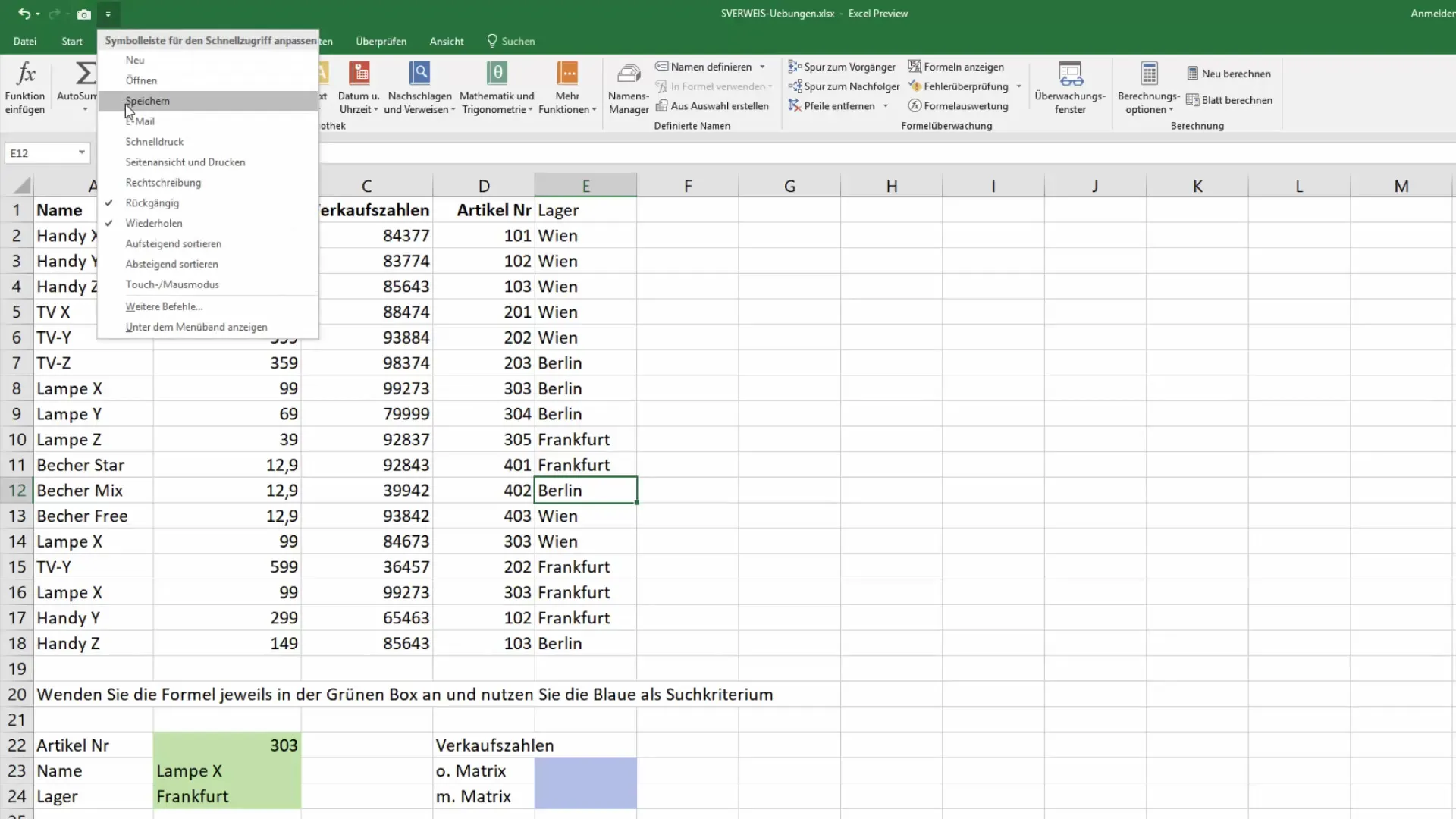 Efektīva Excel ātro rīku izmantošana