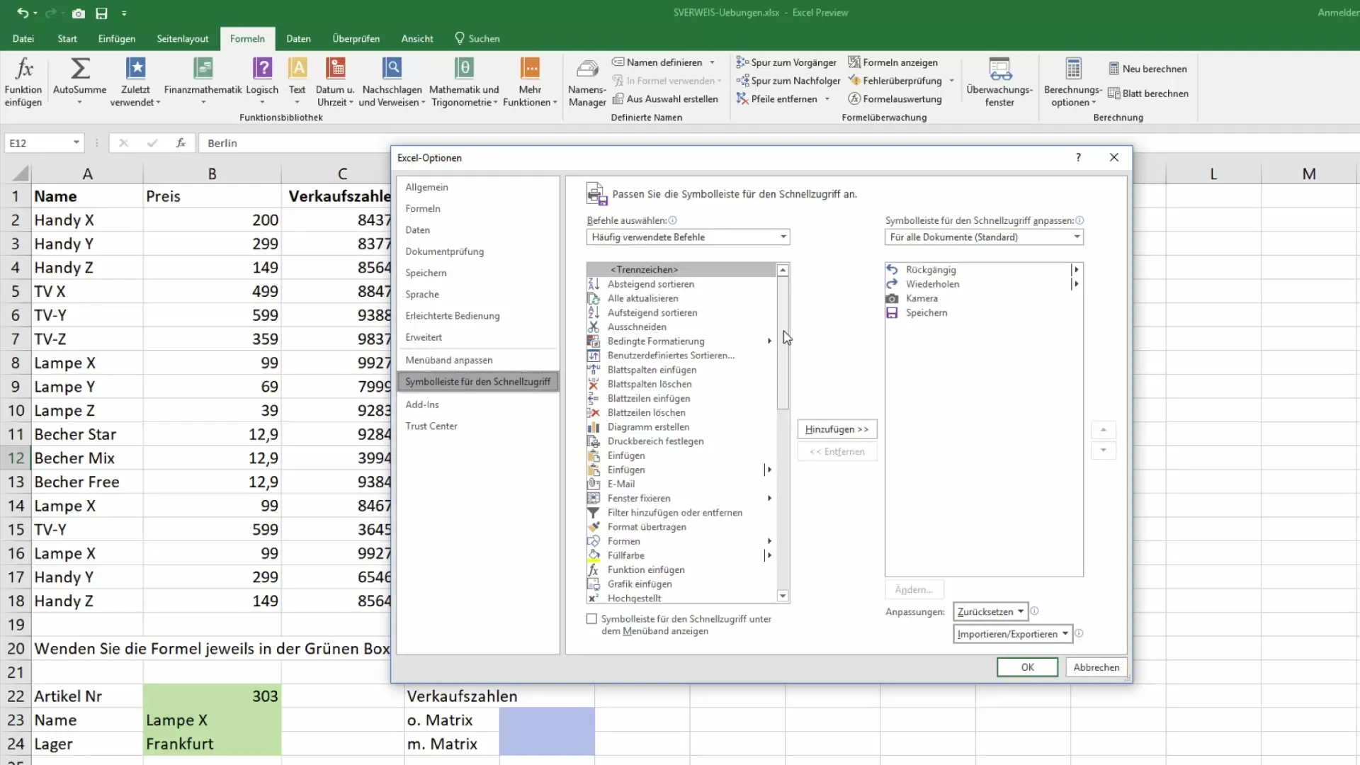 Excel hızlı araçlarının etkili kullanımı