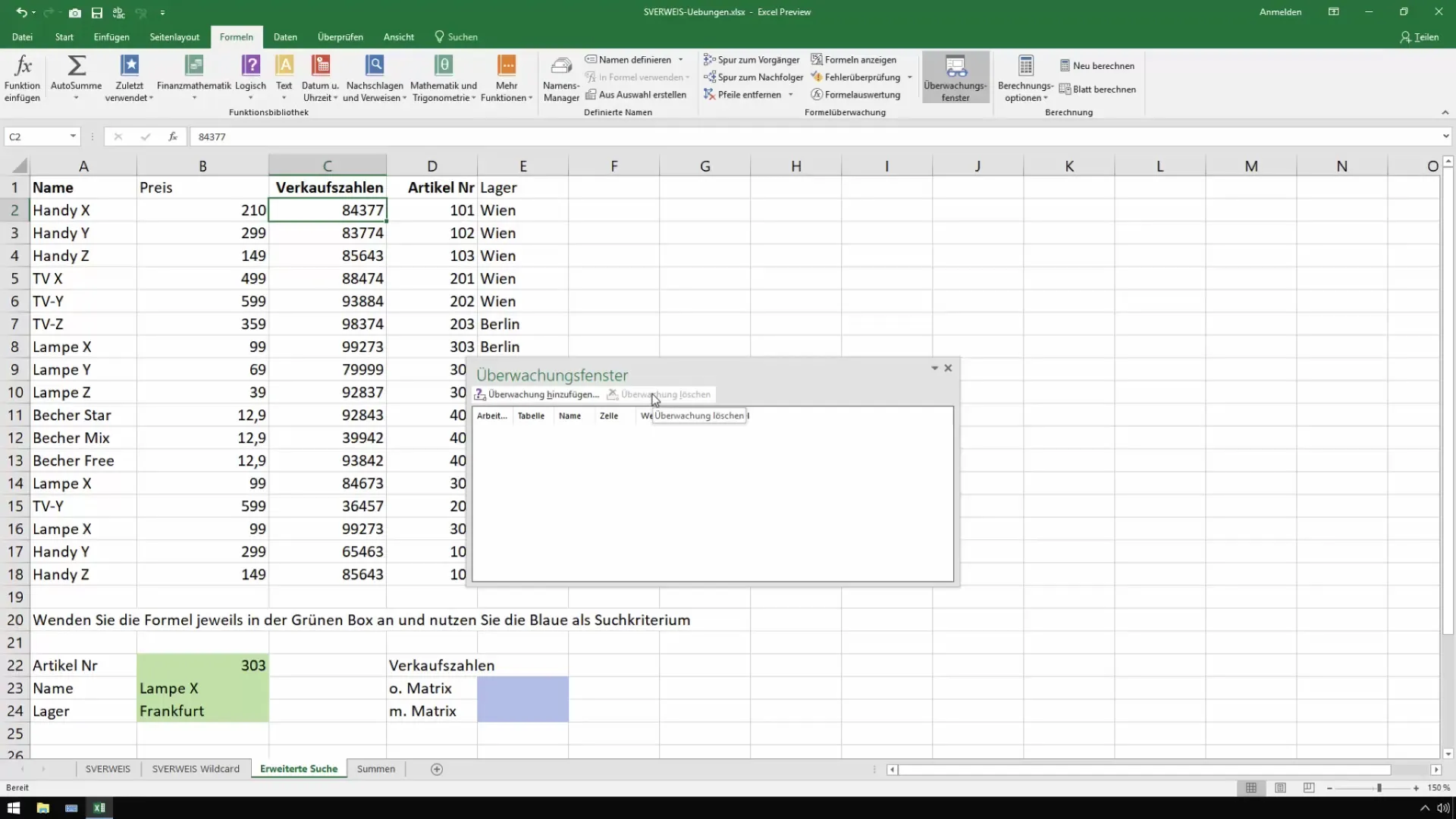 Monitoring changes in Excel: Efficient work with the monitoring window