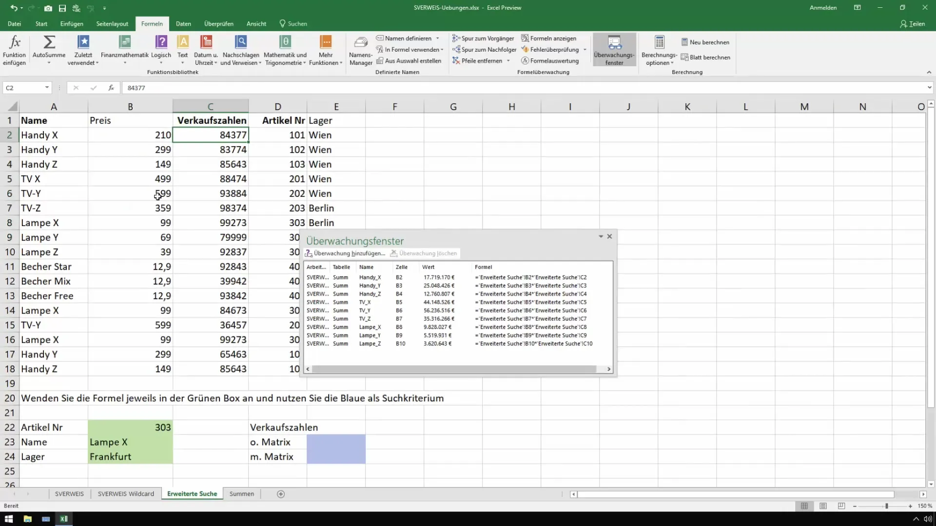 Excel'deki değişiklikleri izleme: İzleme penceresi kullanarak verimli çalışma