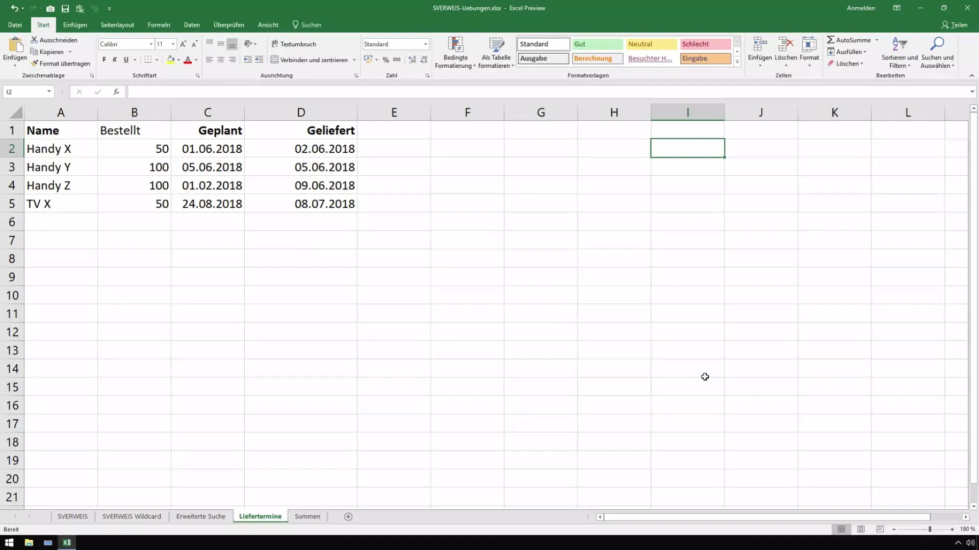 Cours Excel : Mettre en surbrillance les dates de livraison tardives en couleurs