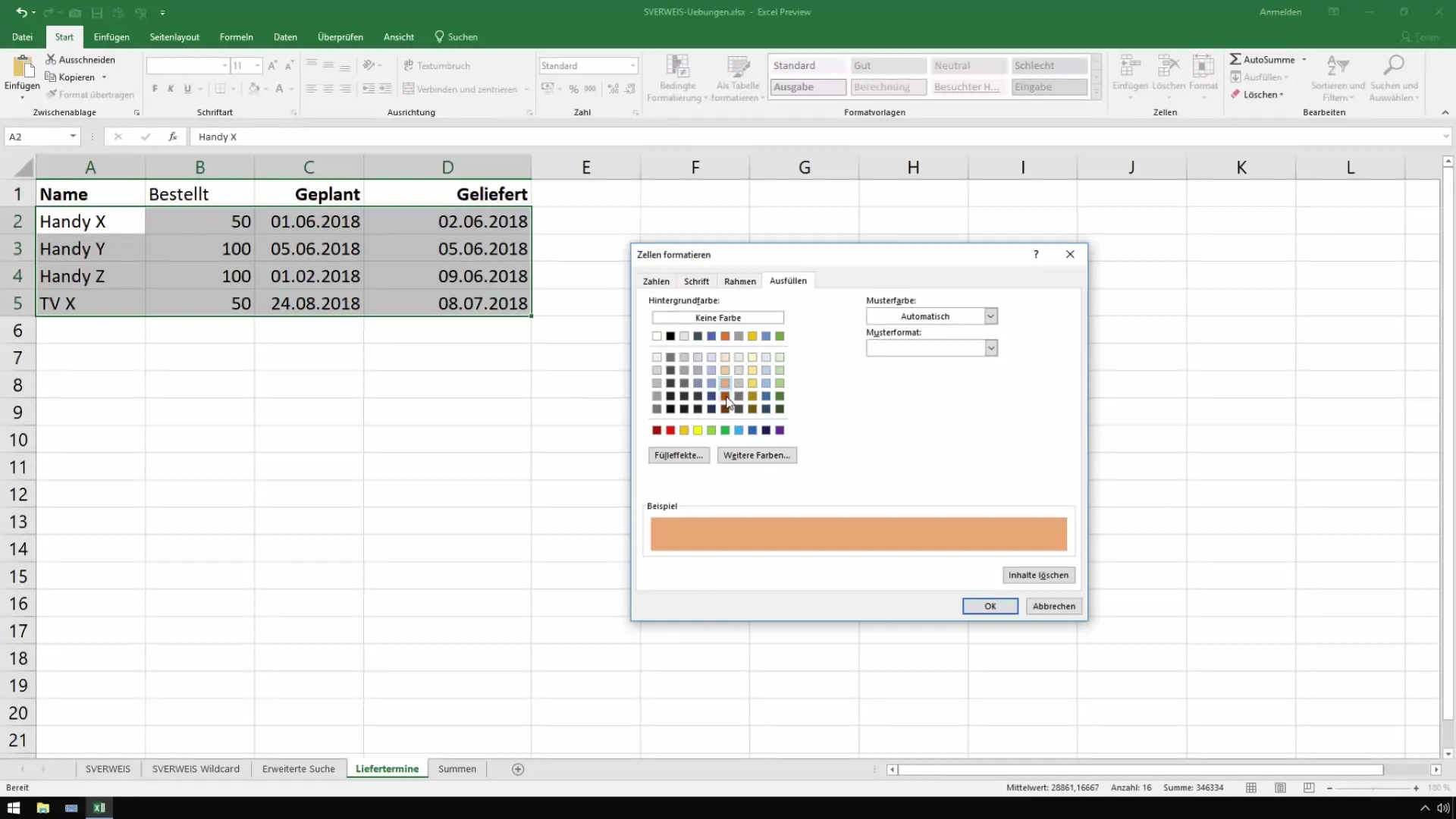 Kursus Excel: Menyorot tanggal pengiriman yang terlambat dengan warna