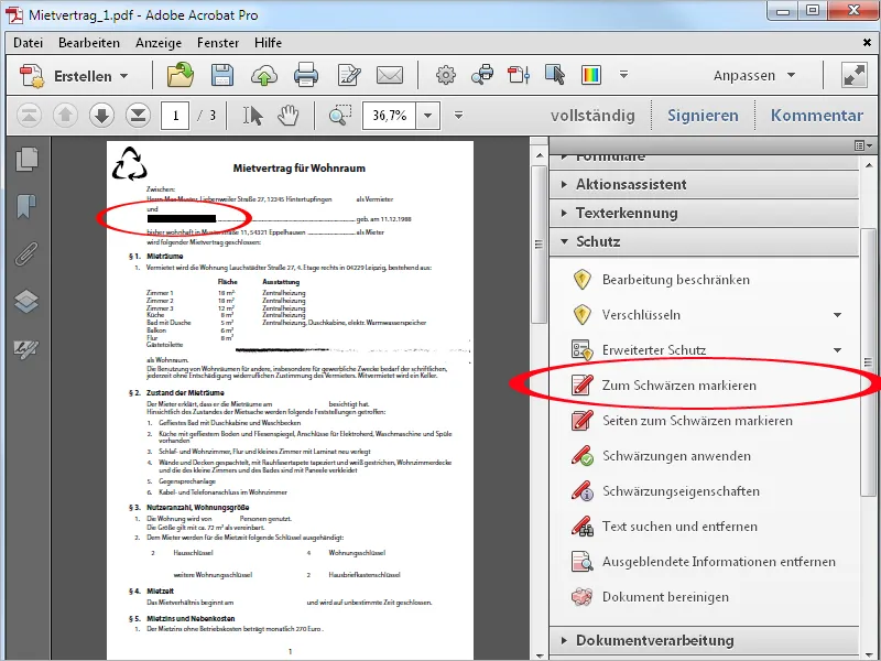 Mustaa ja puhdistaa PDF-tiedostoja Acrobatilla.