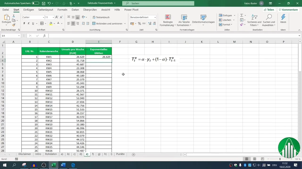 Trendermittlung in Excel für Datenanalyse