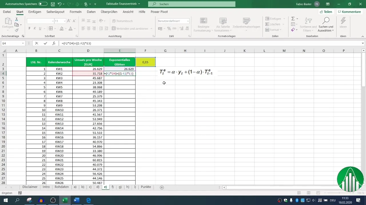 Trendermittlung in Excel für Datenanalyse