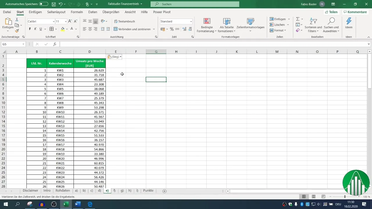 Trendermittlung in Excel für Datenanalyse