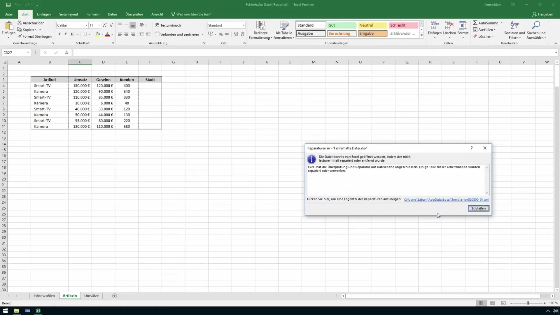 Memperbaiki file Excel dengan mudah