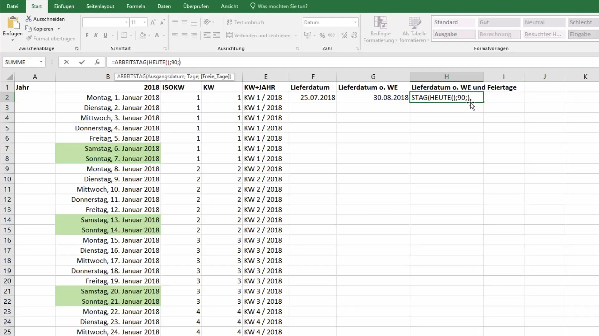 Fungsi kalender Excel: Menghitung tanggal masa depan dengan efektif