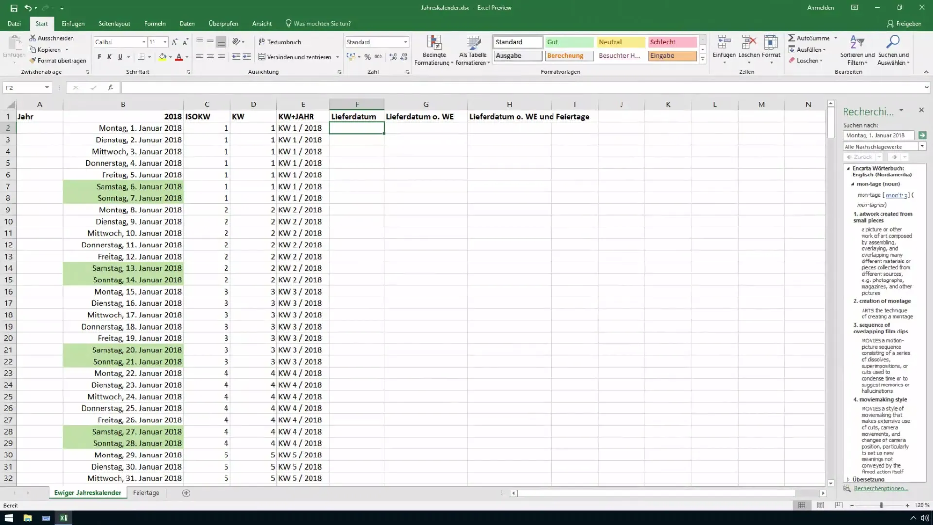 Fungsi kalender Excel: Menghitung tanggal masa depan secara efektif